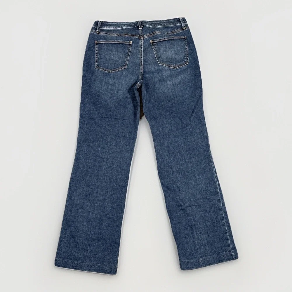 Talbots Barely Boot Jean‎ Womens 30 Blue Medium Wash Stretch Denim Mid Rise